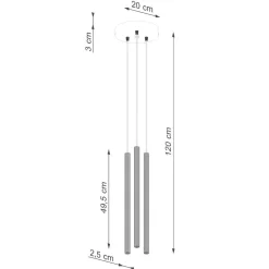 Lampa wisząca ARCHE 3P złota (SL.1342) - Sollux Lighting