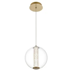 Lampa wisząca Atomo - 1 źródło światła - Szczotkowane złoto (QN-ATOMO-1P-BG) - Quintiesse