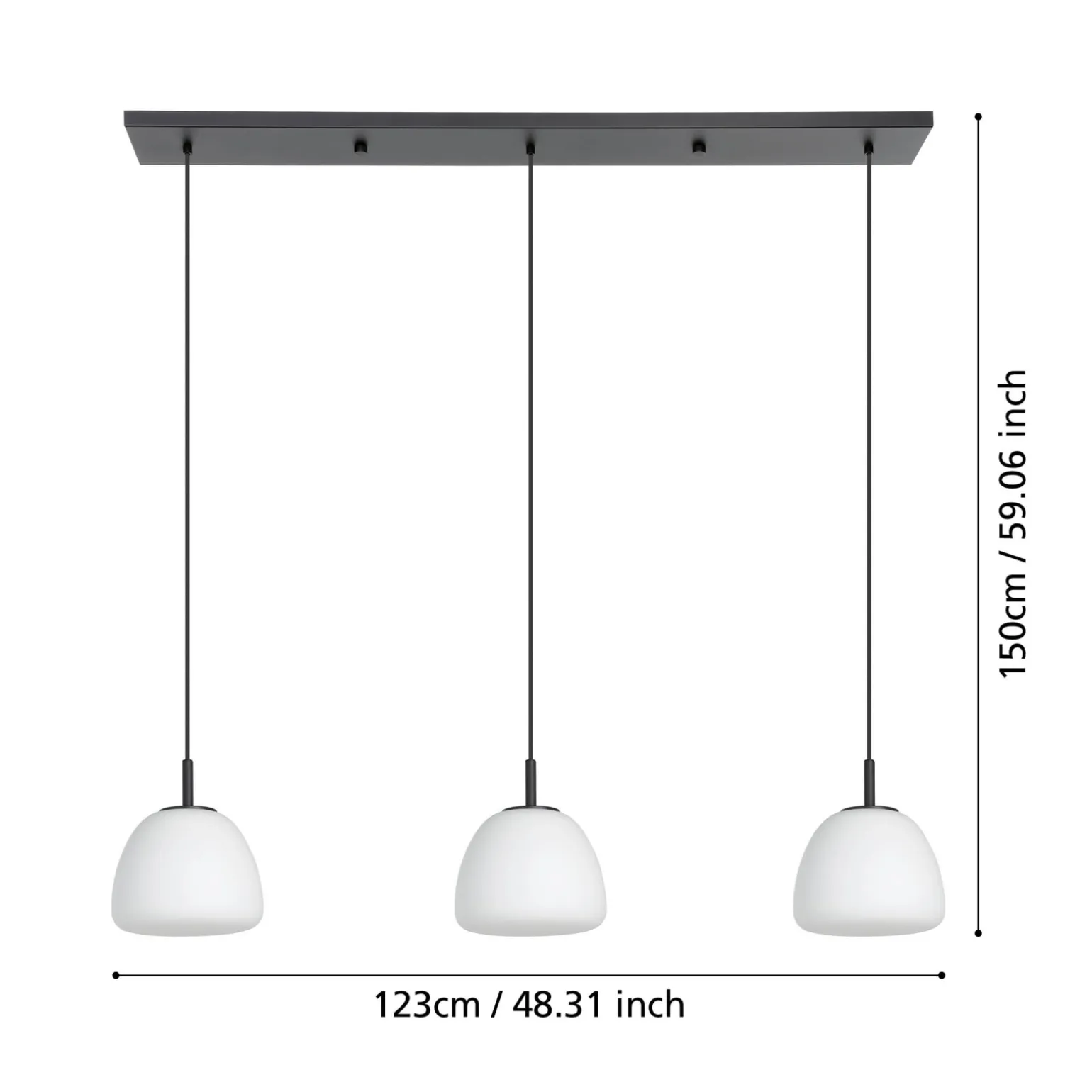 Lampa wisząca BALMES czarna (390202) - EGLO