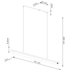 Lampa wisząca BISCUIT czarna LED 4000K (TH.654) - Thoro Lighting