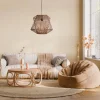 Lampa wisząca Boho bambusowa 46x46x140cm (55706-017) - DIJK