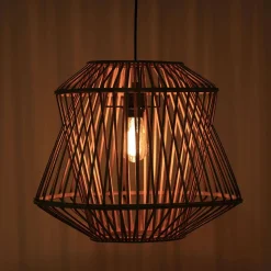 Lampa wisząca Boho bambusowa 46x46x140cm (55706-017) - DIJK