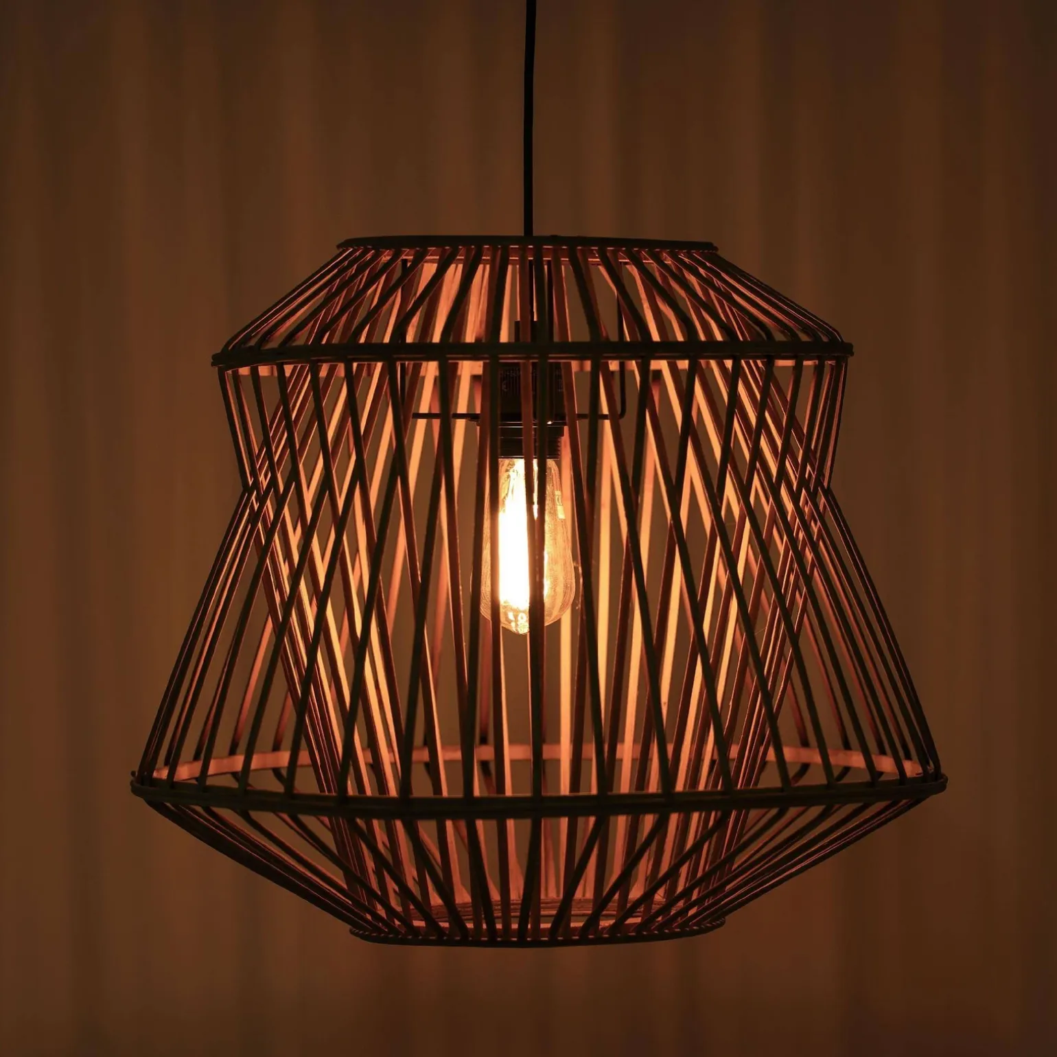 Lampa wisząca Boho bambusowa 46x46x140cm (55706-017) - DIJK