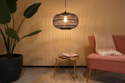 Lampa wisząca Boho bambusowa 38x38x127cm (55715-074) - DIJK