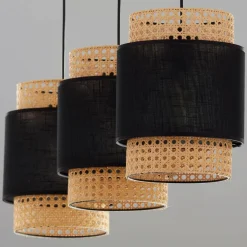 Lampa wisząca BOHO czarna 3 PŁ LISTWA (6541) - TK Lighting