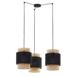 Lampa wisząca BOHO czarna 3 PŁ (6549) - TK Lighting