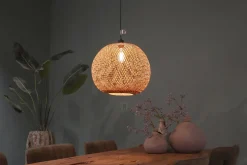 Lampa wisząca Boho kula bambusowa 46x46x143cm (55858-017) - DIJK