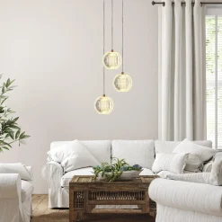 Lampa wisząca Brillant 3 złota LED CCT (LP-3303/3P GD) - Light Prestige