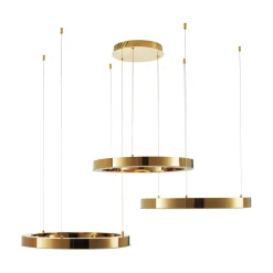 Lampa wisząca CIRCLE 60+60+60 LED złoty połysk na 1 podsufitce (DN924-60+60+60 gold) - Step into Design