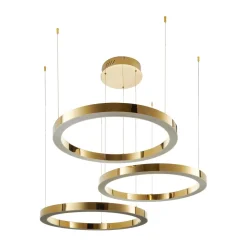 Lampa wisząca CIRCLE 40+60+80 LED złoty połysk na 1 podsufitce (DN924-40+60+80 gold) - Step into Design