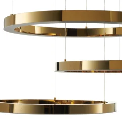 Lampa wisząca CIRCLE 40+60+80 LED złoty połysk na 1 podsufitce (DN924-40+60+80 gold) - Step into Design
