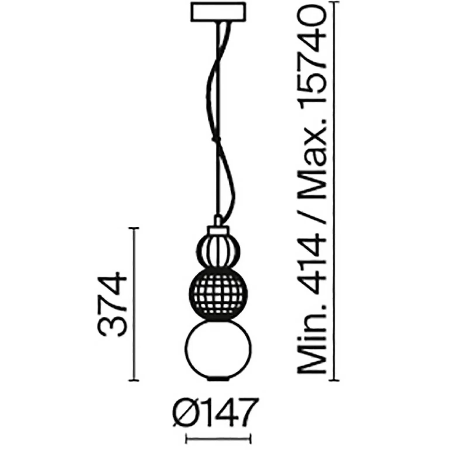 Lampa wisząca Collar (P069PL-L16G3K) - Maytoni