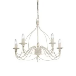 Lampa wisząca CORTE SP5 kol. biały antyczny (005881) Ideal Lux - żyrandol