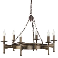 Lampa wisząca CROMWELL kol. STARY BRĄZ (CW6 OLD BRZ) - Elstead Lighting - żyrandol