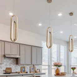 Lampa wisząca Demark - Szczotkowane złoto (QN-DEMARK-1P-BG) - Quintiesse