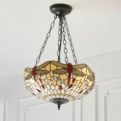 Lampa Wisząca Dragonfly beige (70759) Tiffany