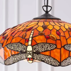 Lampa Wisząca Dragonfly flame (64081) Tiffany