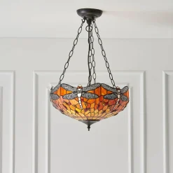 Lampa Wisząca Dragonfly flame (64076) Tiffany