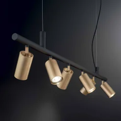 Lampa wisząca DYNAMITE Mosiądz (DYNAMITE_SP6_OTTONE) - Ideal Lux
