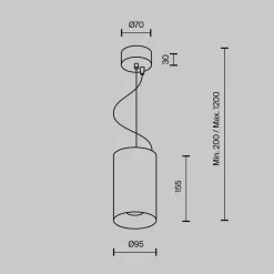 Lampa wisząca Efir (P089PL-25W3K-MG) - Maytoni