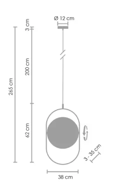 Lampa wisząca ELIPSE LED (60217A-L) - Step into Design