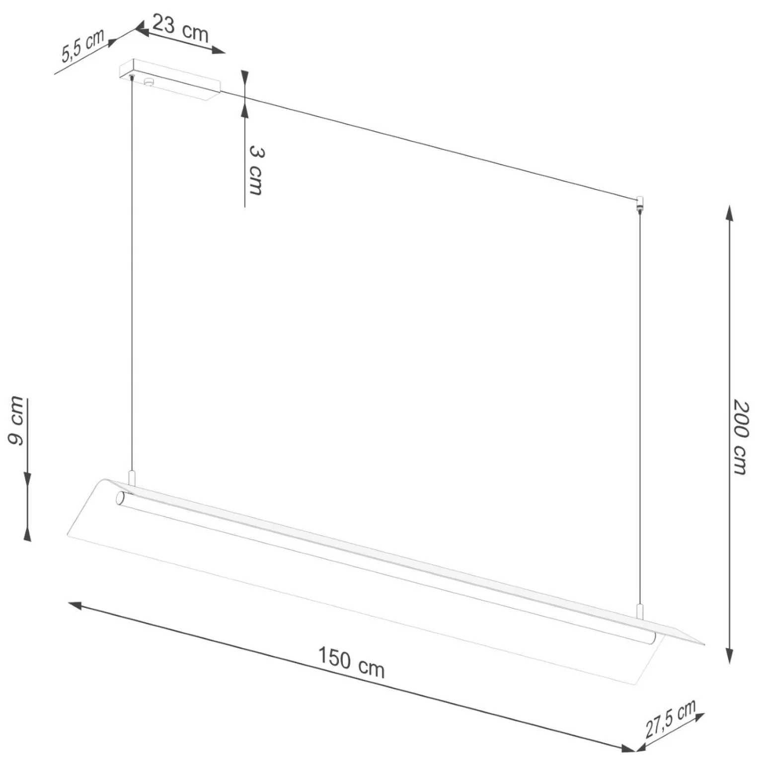 Lampa wisząca ELVA beżowa LED 4000K (TH.531) - Thoro Lighting