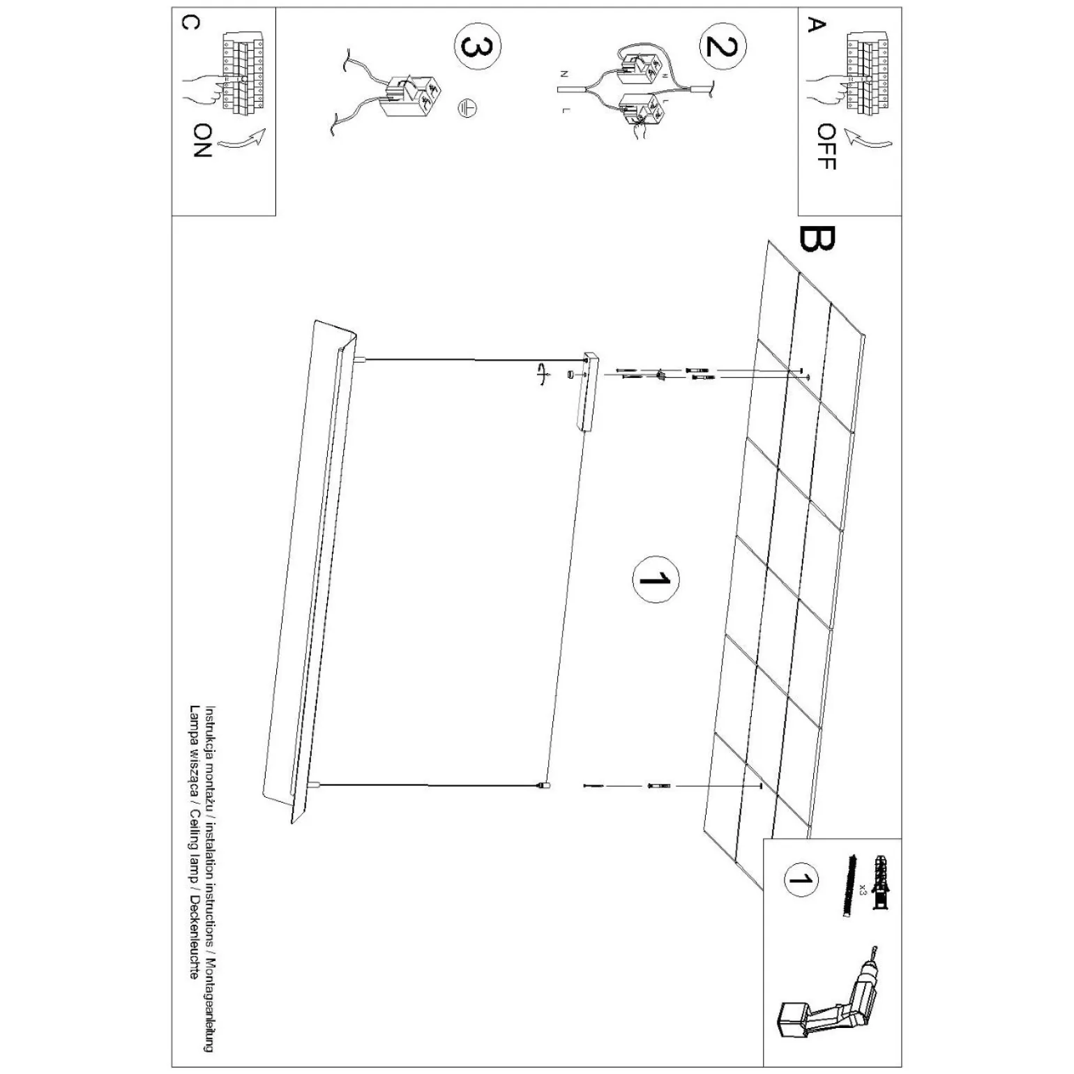Lampa wisząca ELVA beżowa LED 4000K (TH.531) - Thoro Lighting