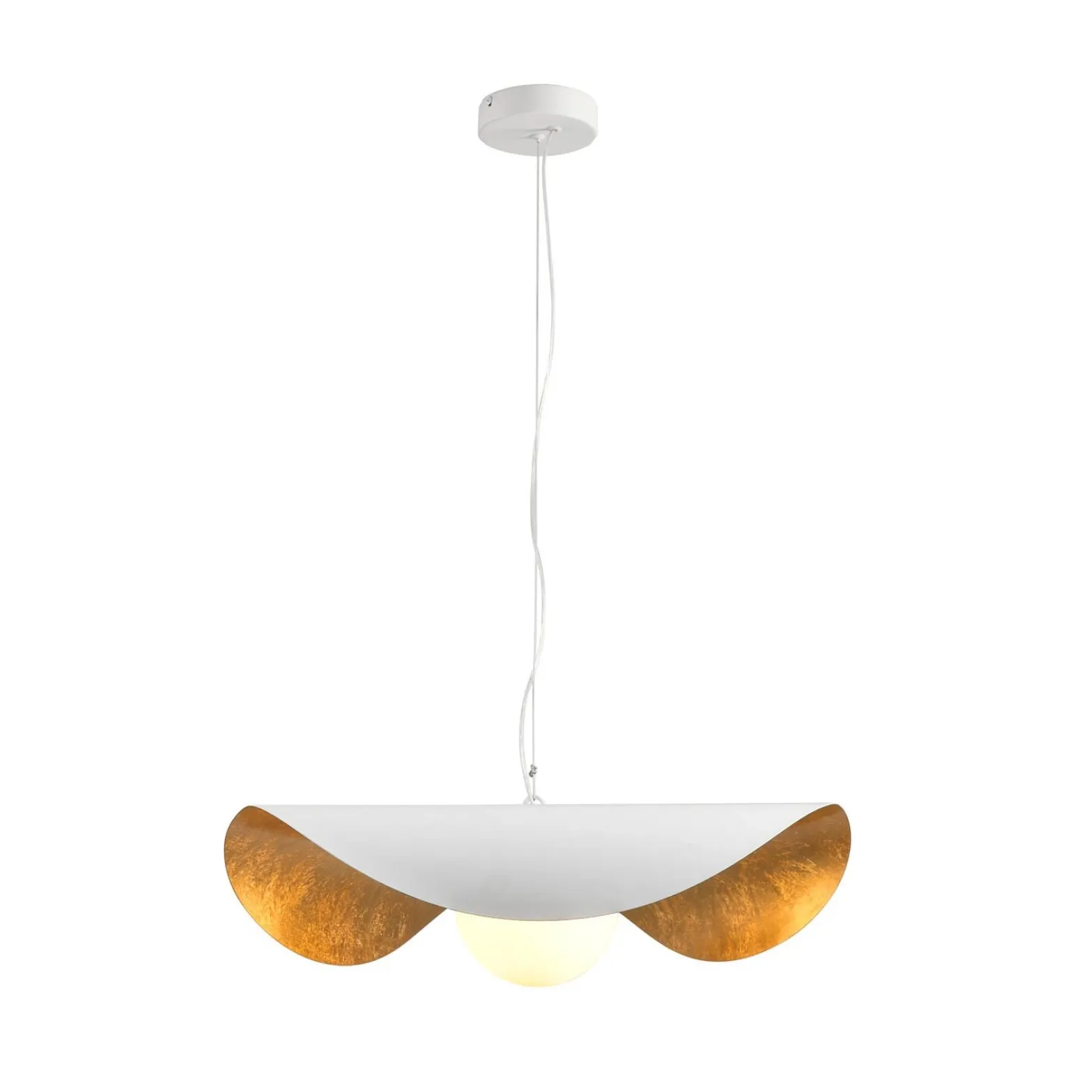 Lampa wisząca ENZO biało złota 60 cm (ST-F22020601-D60 white) - Step into Design