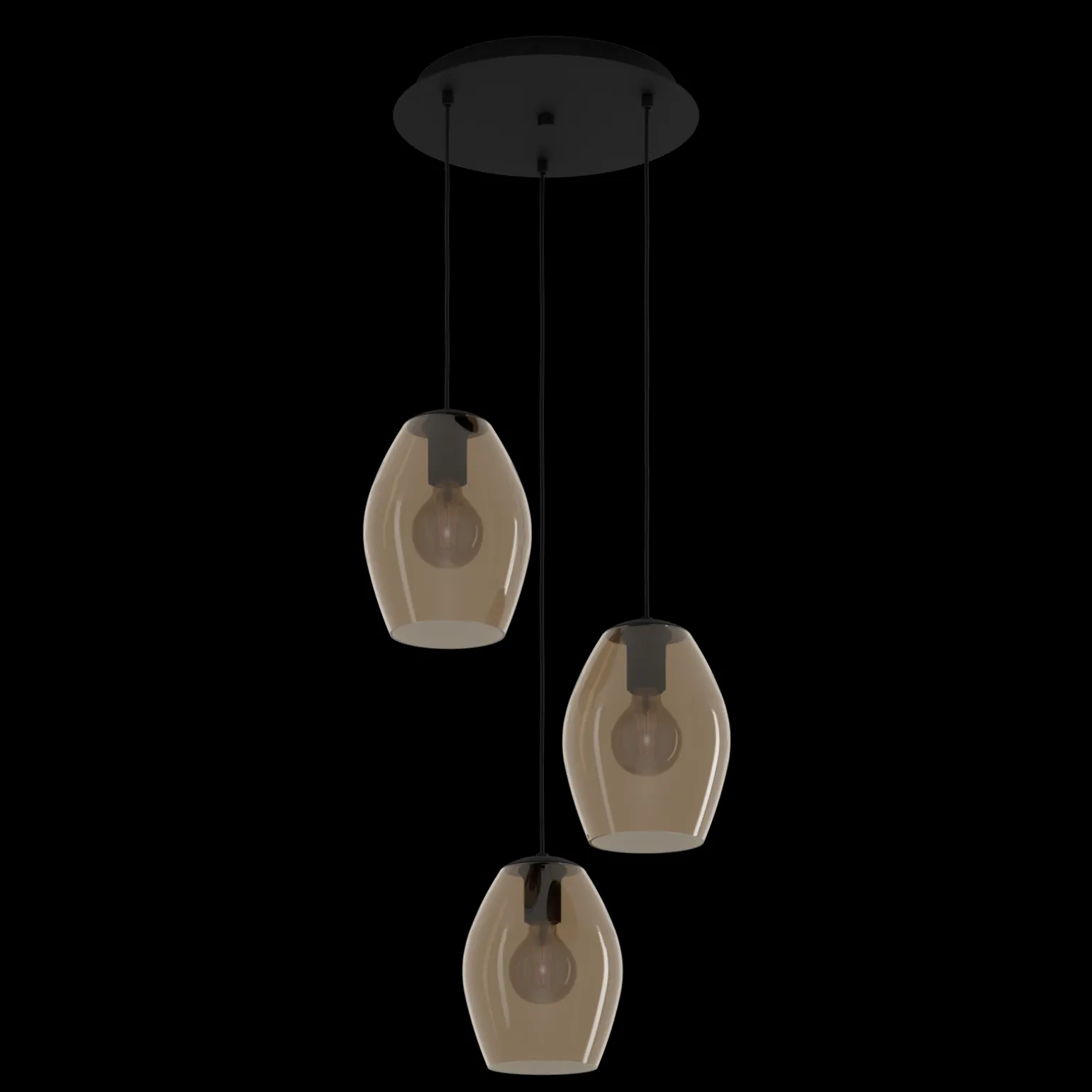 Lampa wisząca ESTANYS 1 czarna (390161) - EGLO