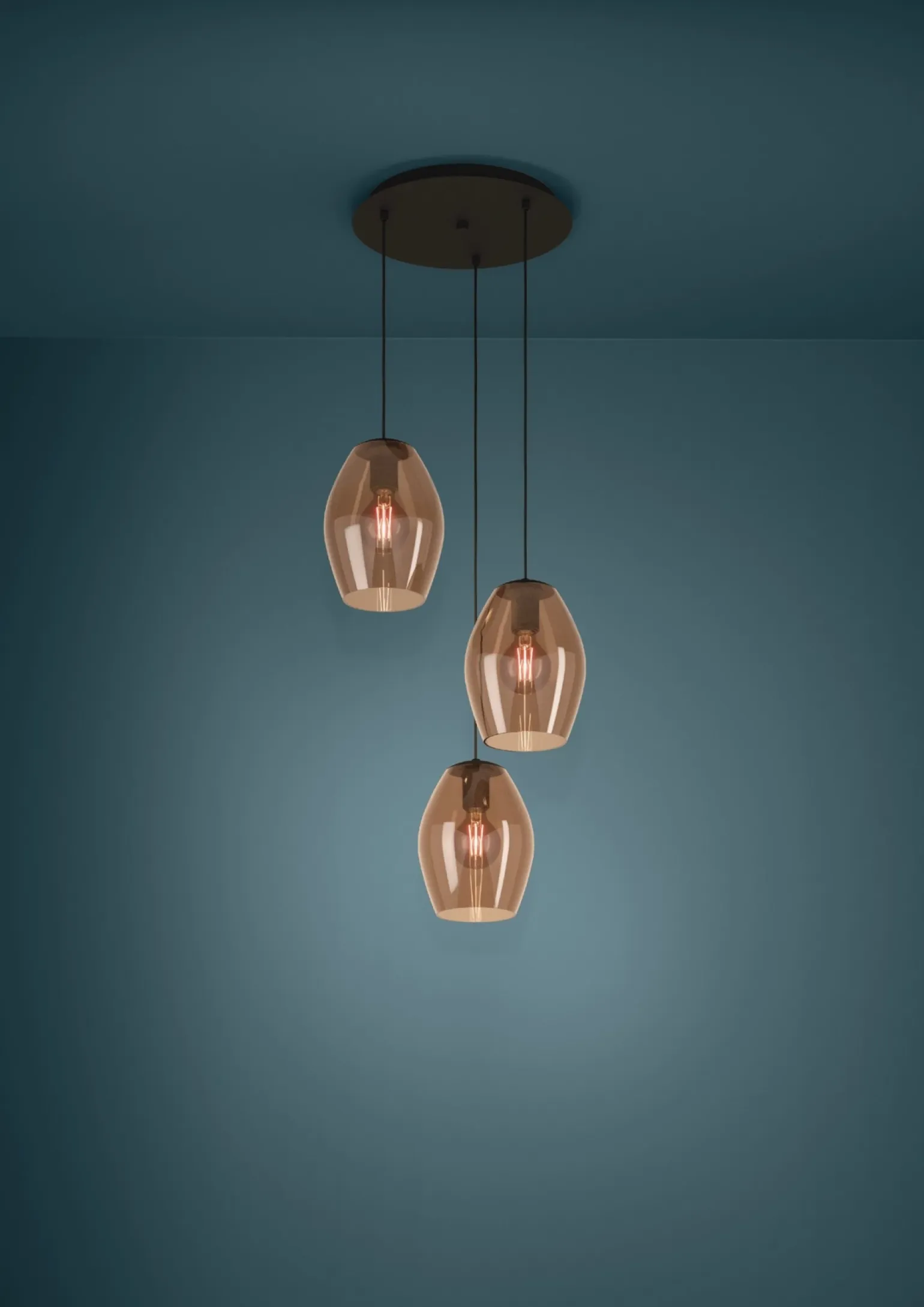 Lampa wisząca ESTANYS 1 czarna (390161) - EGLO