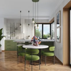 Lampa wisząca ESTRIA 1 beżowa/zielona oliwka (SL.1872) - Sollux Lighting