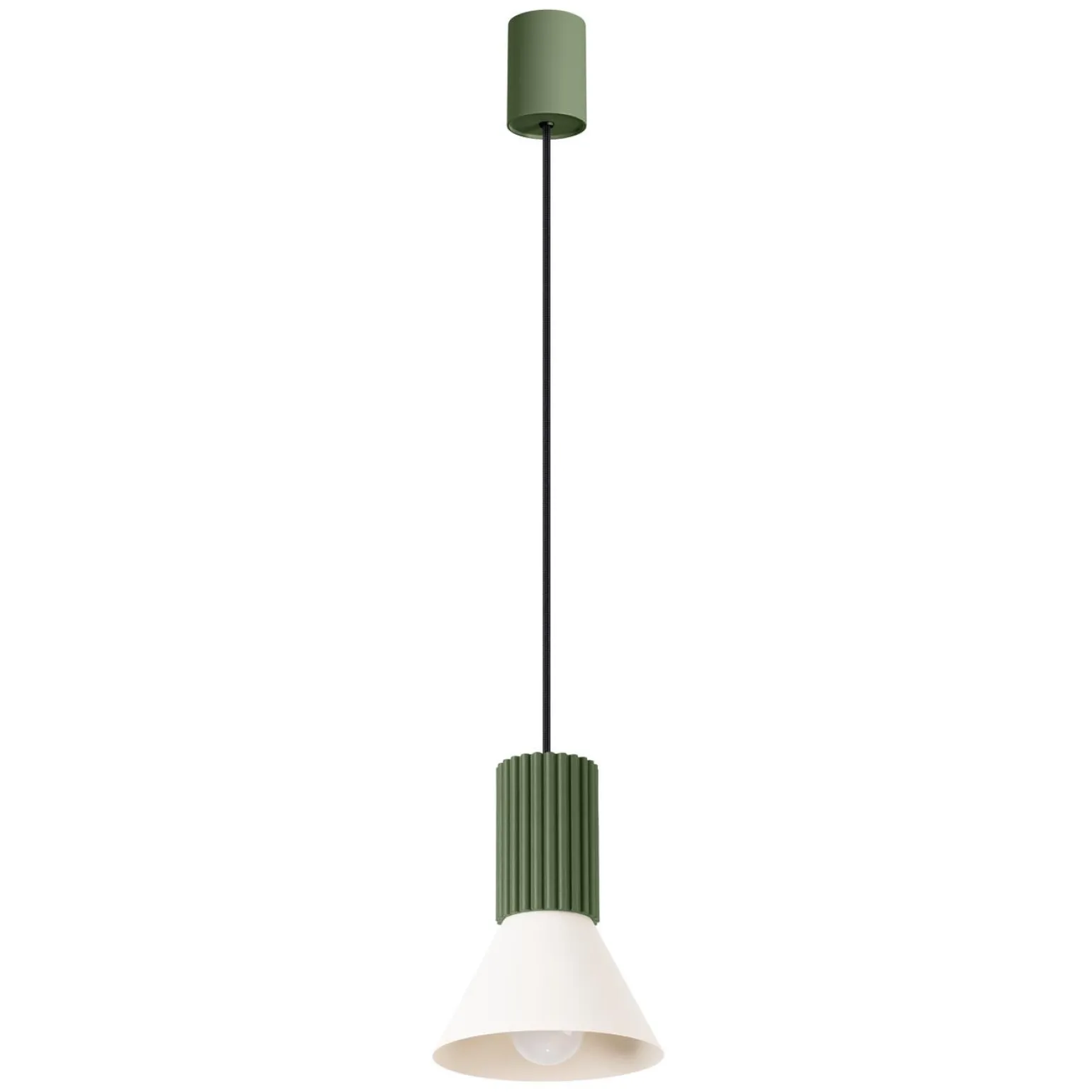 Lampa wisząca ESTRIA 1 beżowa/zielona oliwka (SL.1872) - Sollux Lighting