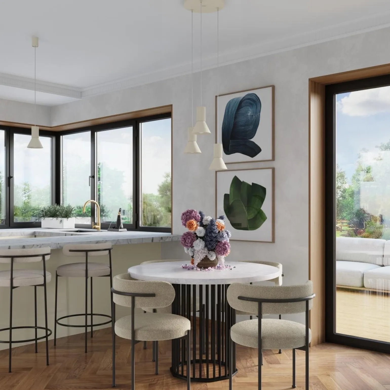 Lampa wisząca ESTRIA 1 beżowa (SL.1870) - Sollux Lighting