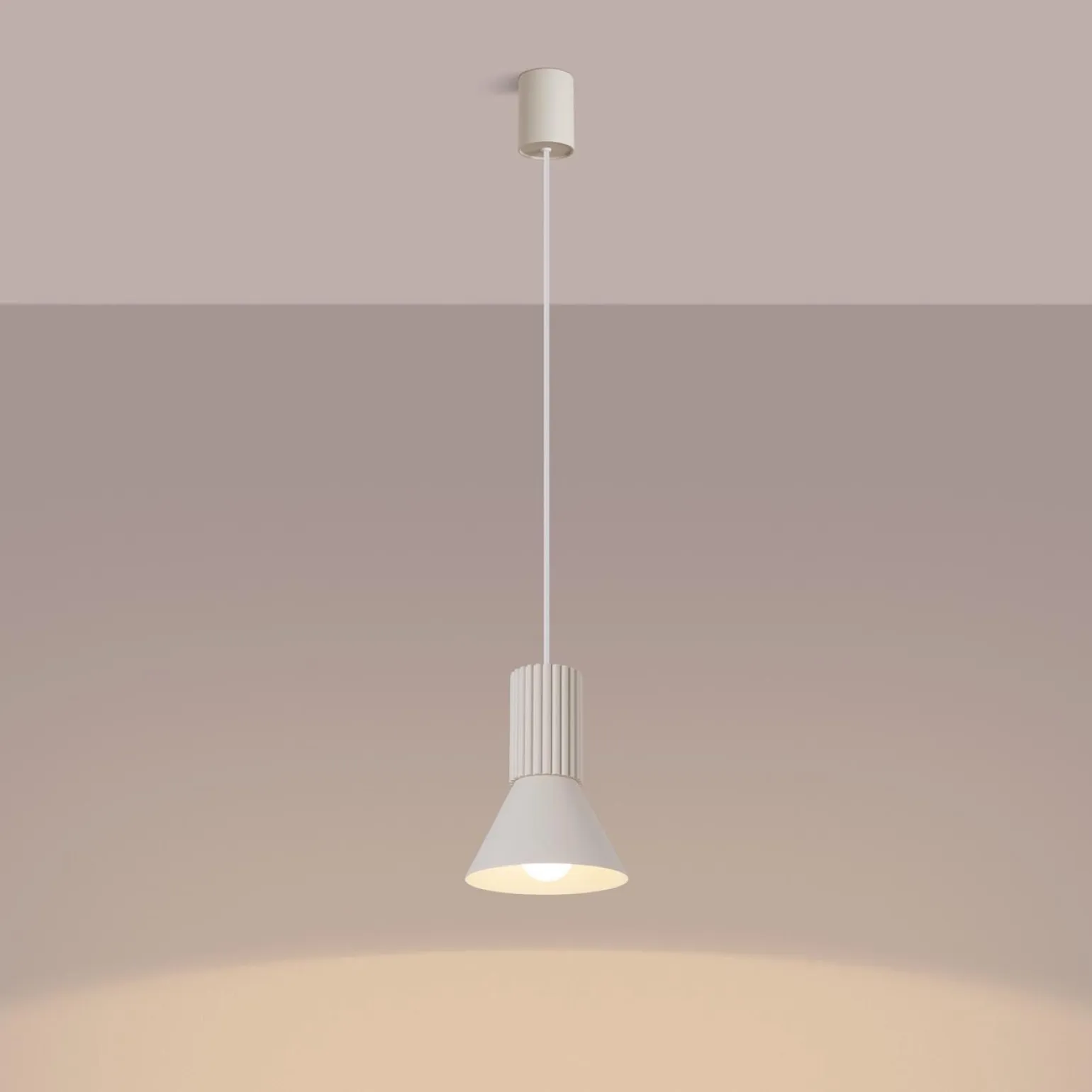 Lampa wisząca ESTRIA 1 beżowa (SL.1870) - Sollux Lighting