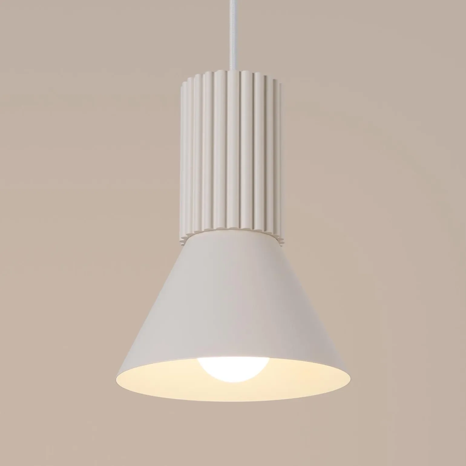 Lampa wisząca ESTRIA 1 beżowa (SL.1870) - Sollux Lighting
