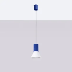 Lampa wisząca ESTRIA 1 biała/ultramaryna (SL.1874) - Sollux Lighting