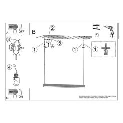 Lampa wisząca FARGE złota LED 4000K (TH.299) - Thoro Lighting