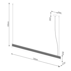 Lampa wisząca FARGE złota LED 4000K (TH.299) - Thoro Lighting
