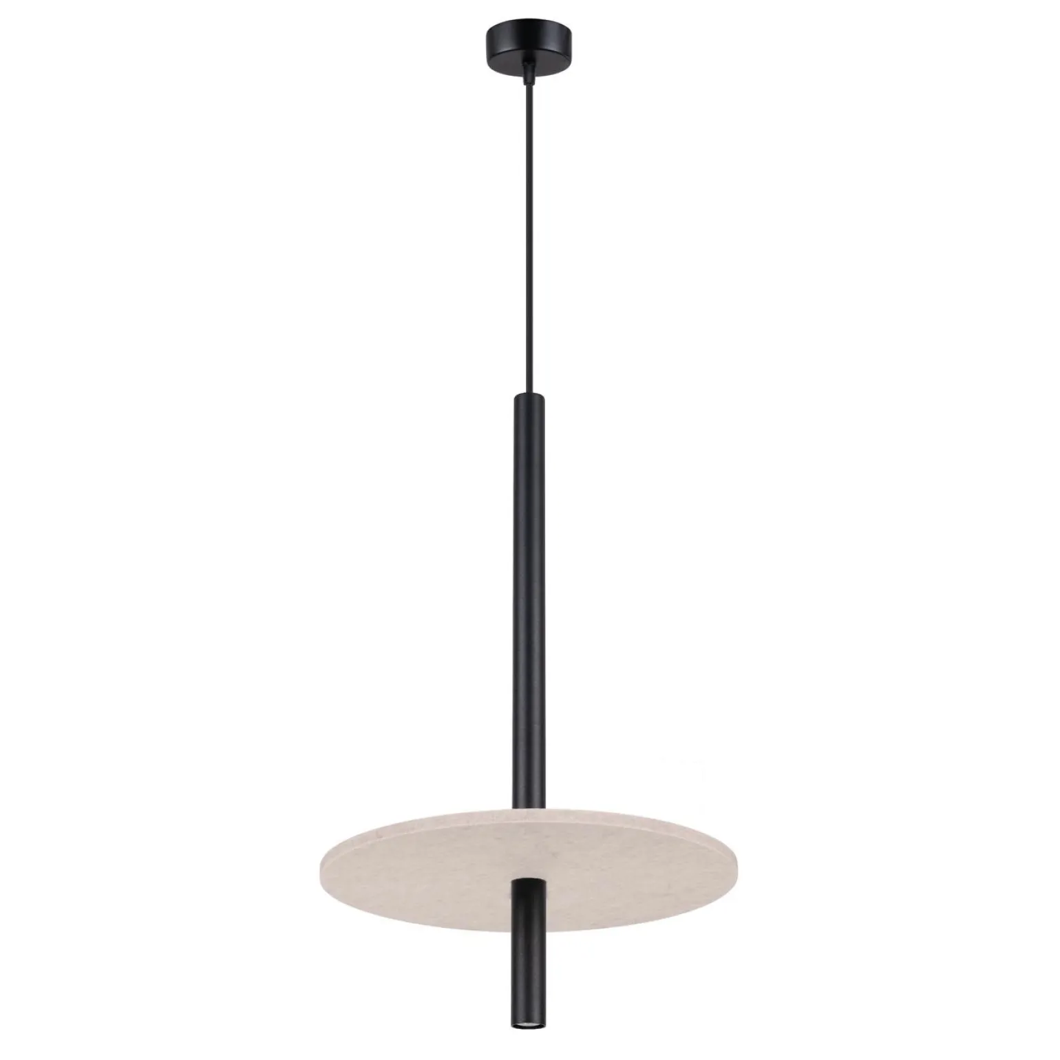 Lampa wisząca FELTRO 1 czarna/beżowa (SL.1879) - Sollux Lighting