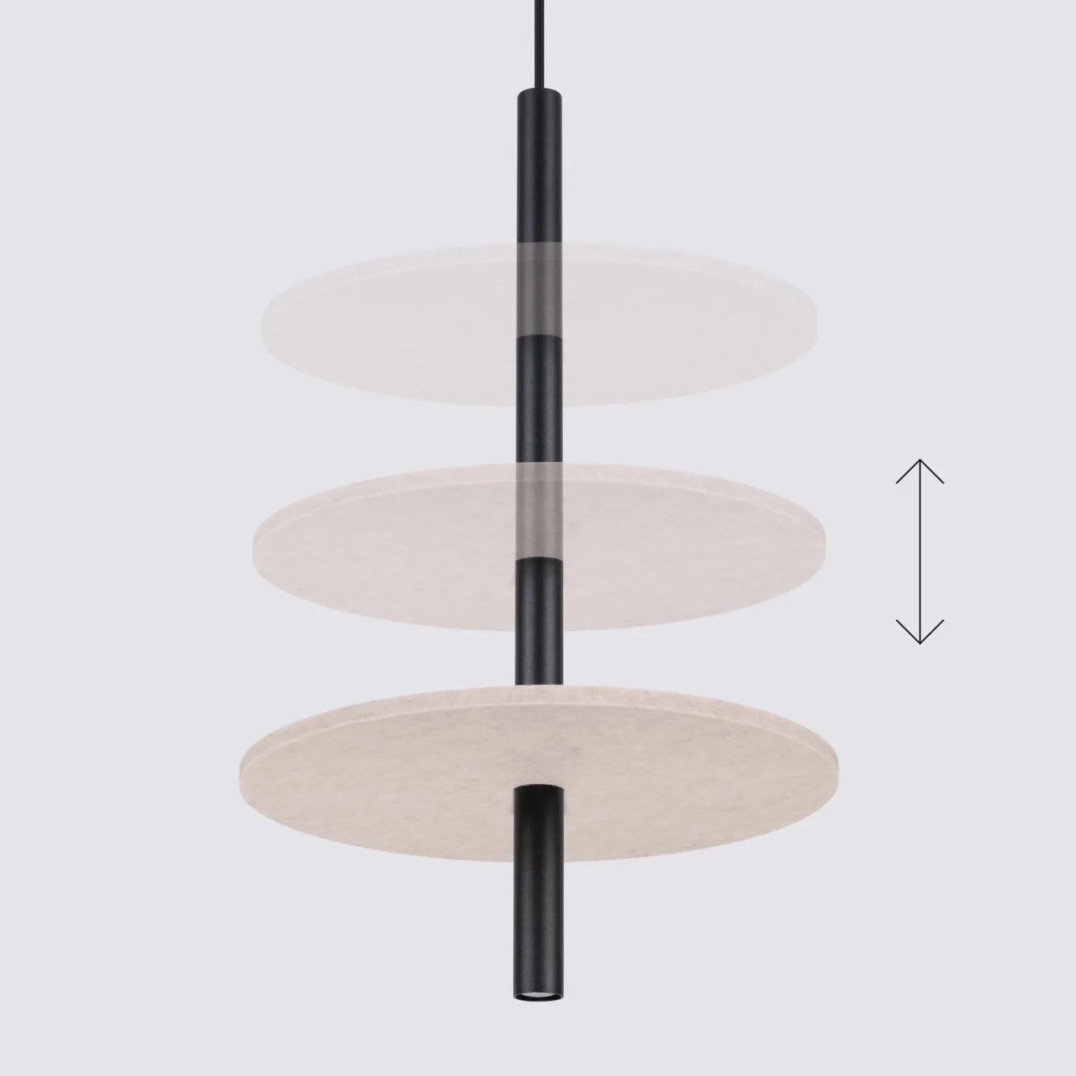 Lampa wisząca FELTRO 1 czarna/beżowa (SL.1879) - Sollux Lighting