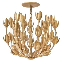 Lampa wisząca Flora - 3 źródła światła - Oksydowane złoto (QN-FLORA3-GD) - Quintiesse