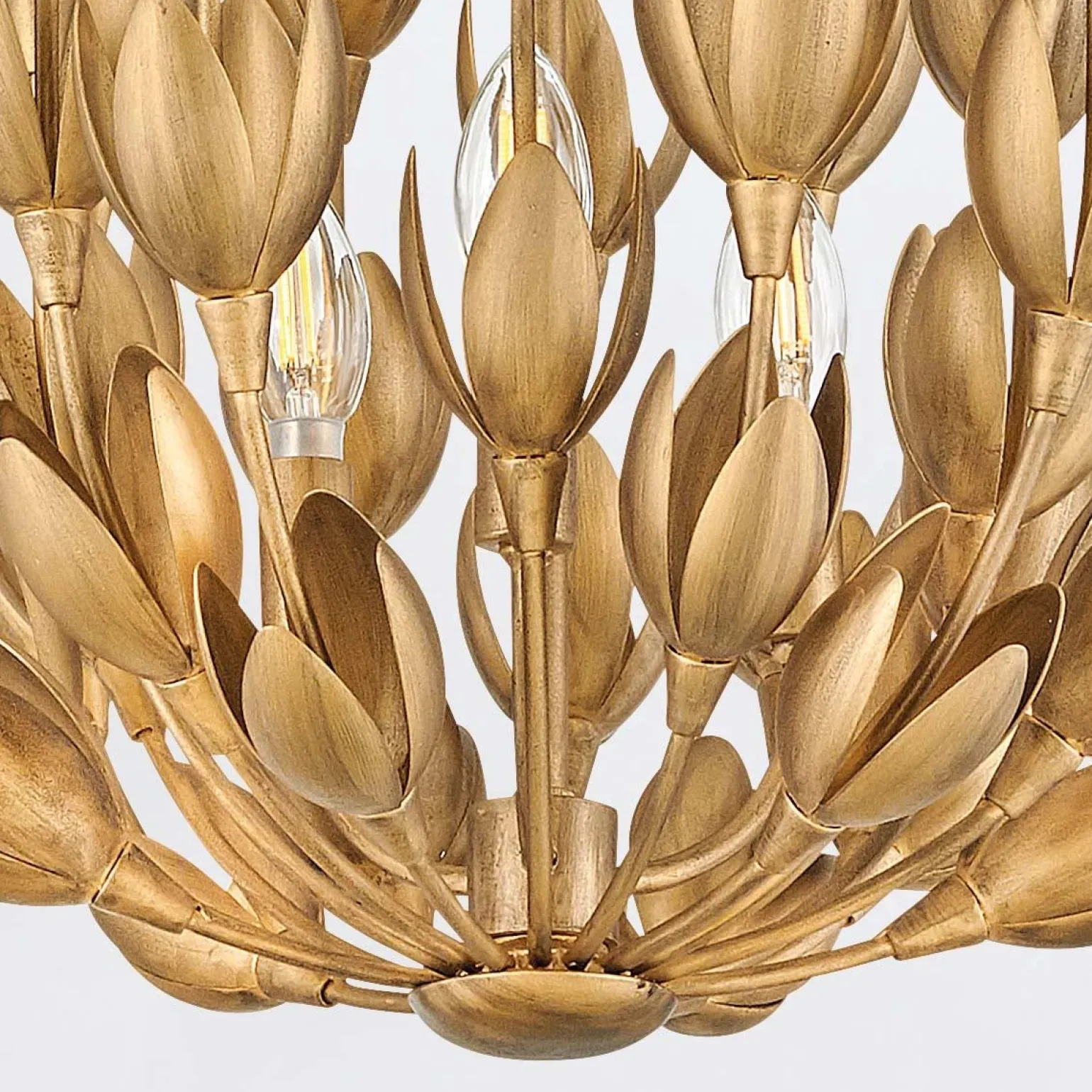 Lampa wisząca Flora - 3 źródła światła - Oksydowane złoto (QN-FLORA3-GD) - Quintiesse