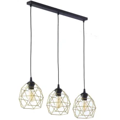 Lampa wisząca GALAXY BLACK/GOLD 3 PŁ LISTWA (3459) - TK Lighting