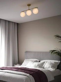 Lampa wisząca GRANT Nordlux E14 3x25W Szkło Mosiądz