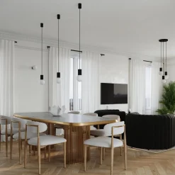 Lampa wisząca HALO 1 czarna (SL.1714) - Sollux Lighting