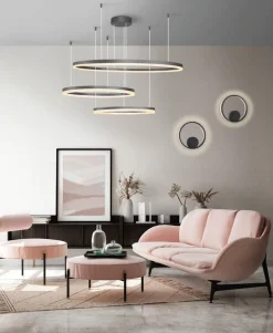 Lampa wisząca HALO PENDANT czarna 100+80+60 BK (AZ4707) - Azzardo