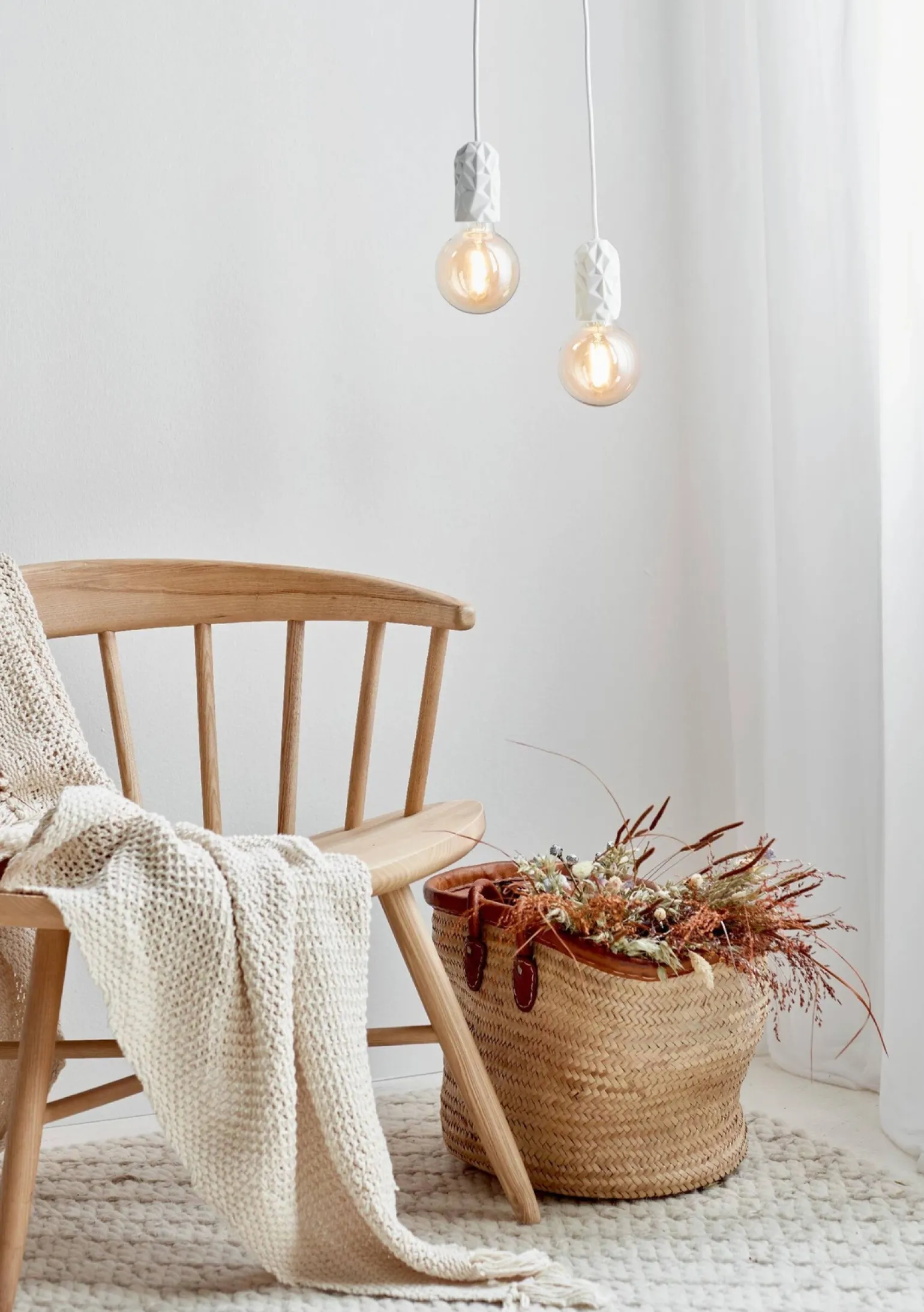 Lampa wisząca HANG Nordlux E27 40W Porcelana Biały