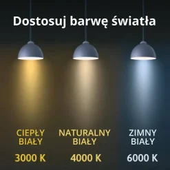 Lampa wisząca IBROS duża CCT IP20 czarna (LP-7001/1P 20 BK-93 24 CCT) - Light Prestige