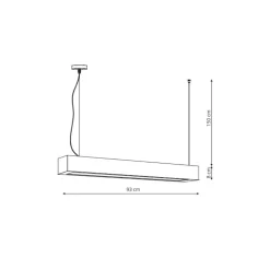 Lampa wisząca IBROS duża CCT IP20 czarna (LP-7001/1P 20 BK-93 24 CCT) - Light Prestige