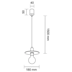 Lampa wisząca IKEDA (czarny) (7982) - Shilo